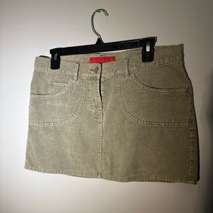 Sage green cuorduory Fcuk Jeans mini skirt